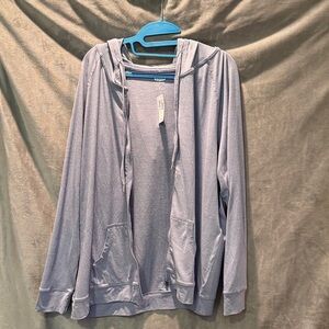 Maurices Light Blue Zip-Up Hoodie